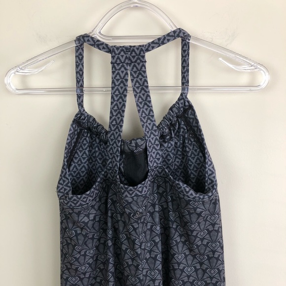 PrAna Quinn Dress is Charcoal Botanica Print - Picture 5 of 7